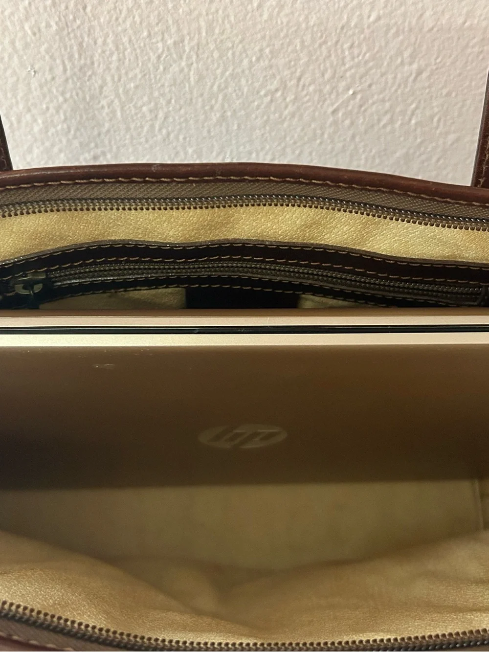 VTG 90s Chiaroscuro Italian Leather East West Briefcase Shoulder Bag
